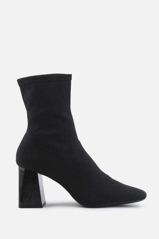 Stradivarius Sock Block Ankle Boots | Textile