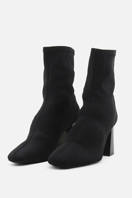 Stradivarius Sock Block Ankle Boots | Textile