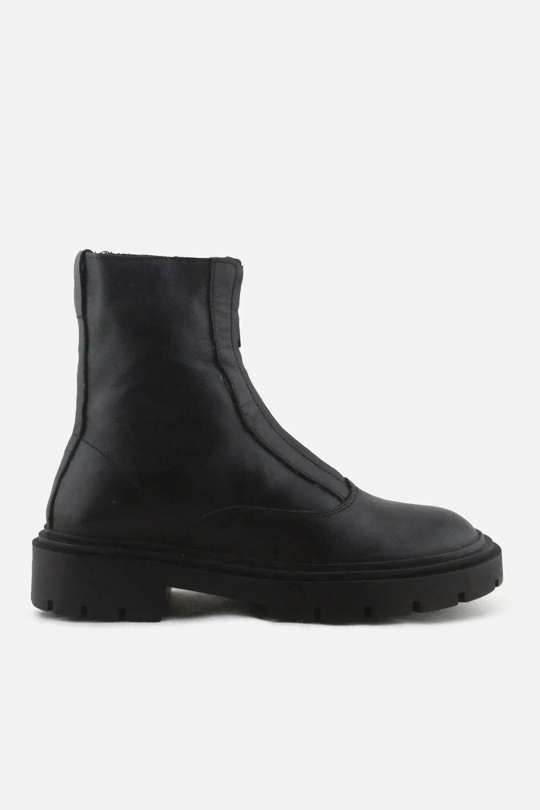 Zara Zipper Chelsea Ankle Boots | 100% Authentic Leather - sundaybazar