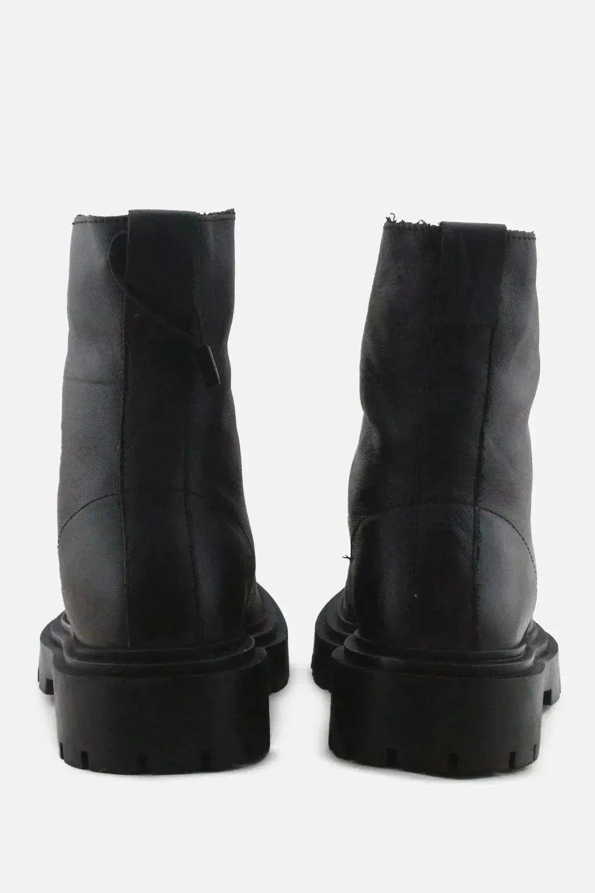 Zara Zipper Chelsea Ankle Boots | 100% Authentic Leather - sundaybazar
