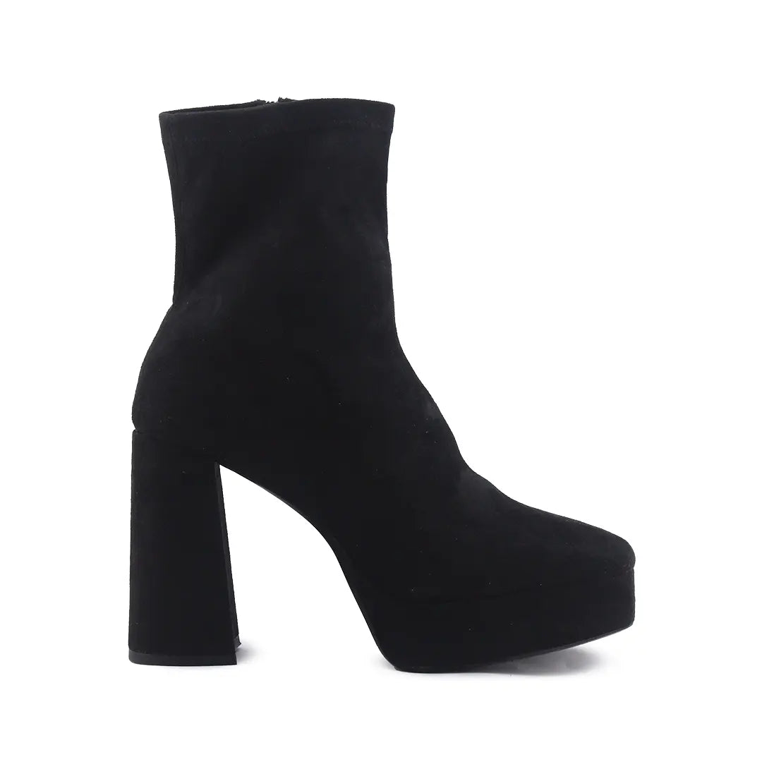 Zara Zipper Suede Ankle Boot