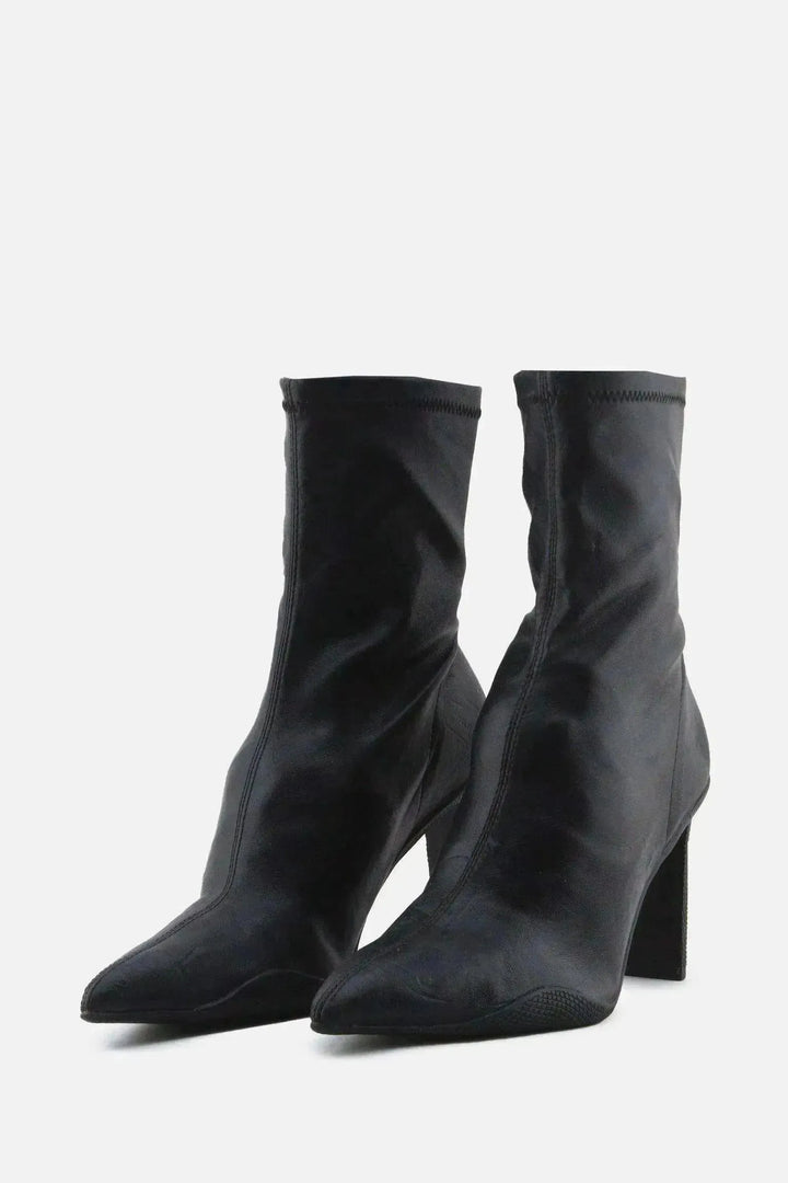 Bershka Block Ankle Boots | 100% Authentic Leather - sundaybazar