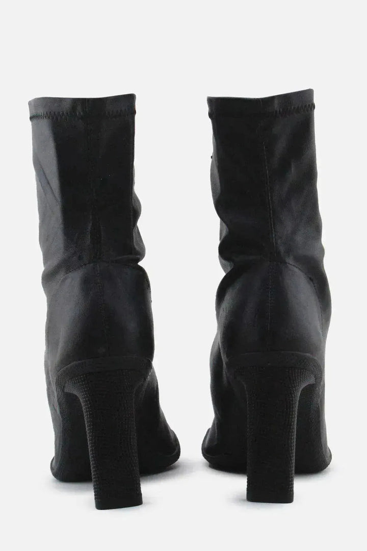 Bershka Block Ankle Boots | 100% Authentic Leather - sundaybazar