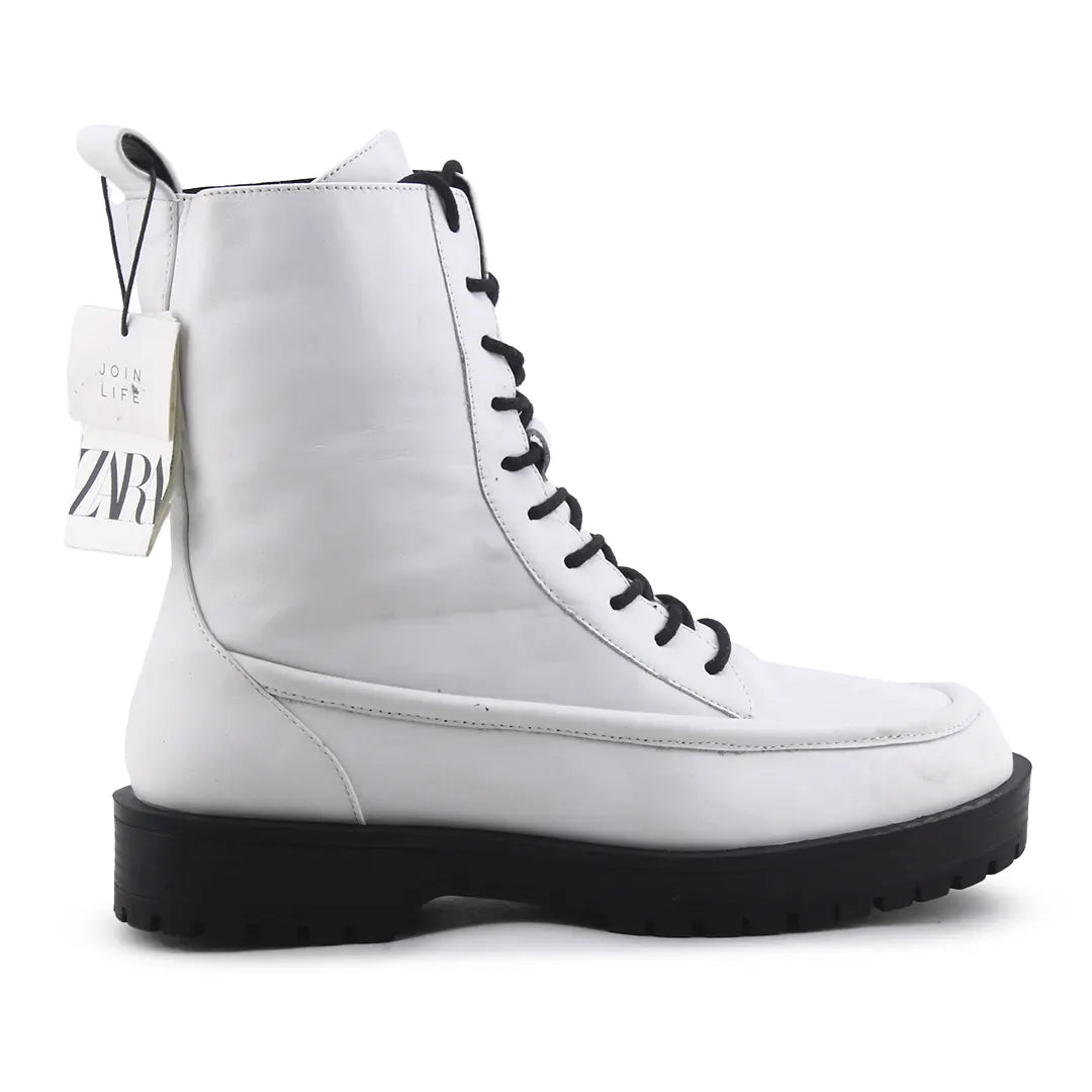 Zara Lace Up Ankle Boot | 100% Authentic Leather