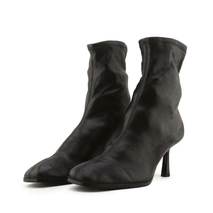 Stradivarius Kitten Heels Ankle Boots | 100% Authentic Leather - sundaybazar