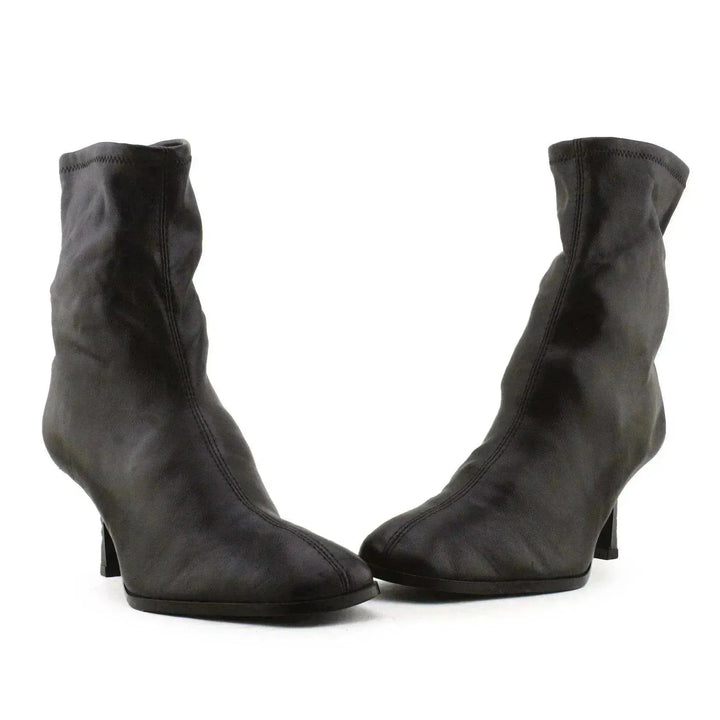 Stradivarius Kitten Heels Ankle Boots | 100% Authentic Leather - sundaybazar