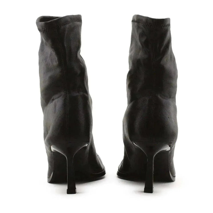 Stradivarius Kitten Heels Ankle Boots | 100% Authentic Leather - sundaybazar