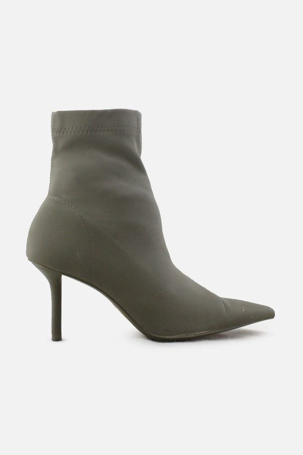 Zara Zipper Stilettos Ankle Boots | Textile