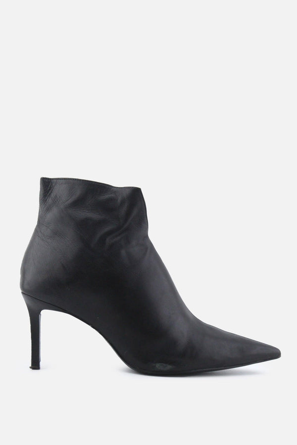 Zara Zipper Stilettos Heels Ankle Boots | 100% Authentic Leather