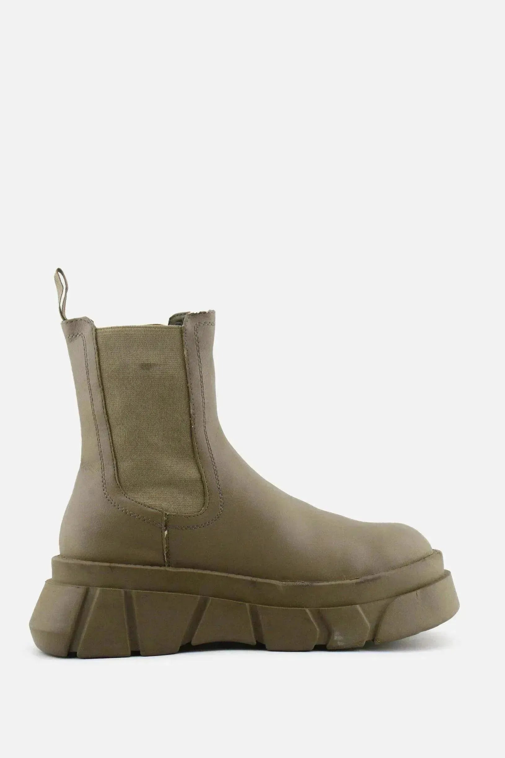 Pull & Bear Stretchbale Combat Ankle Boots | 100% Authentic Leather - sundaybazar