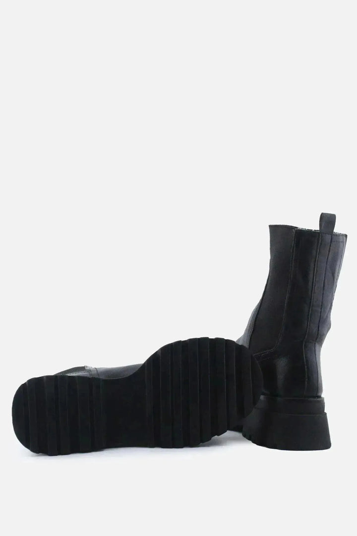 Stradivarius Stretchable Ankle Boots | 100% Authentic Leather - sundaybazar