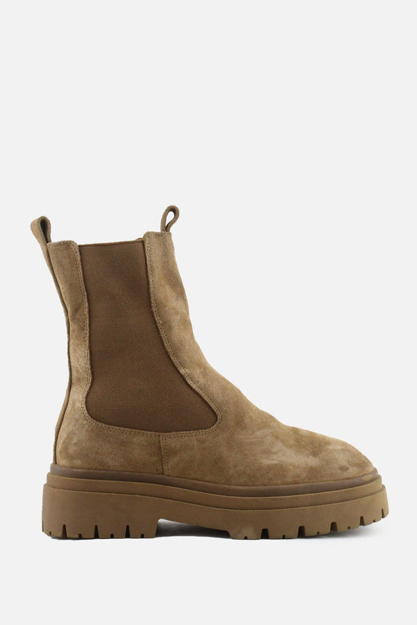 Zara Stretchable Chelsea Ankle Boots | Suede