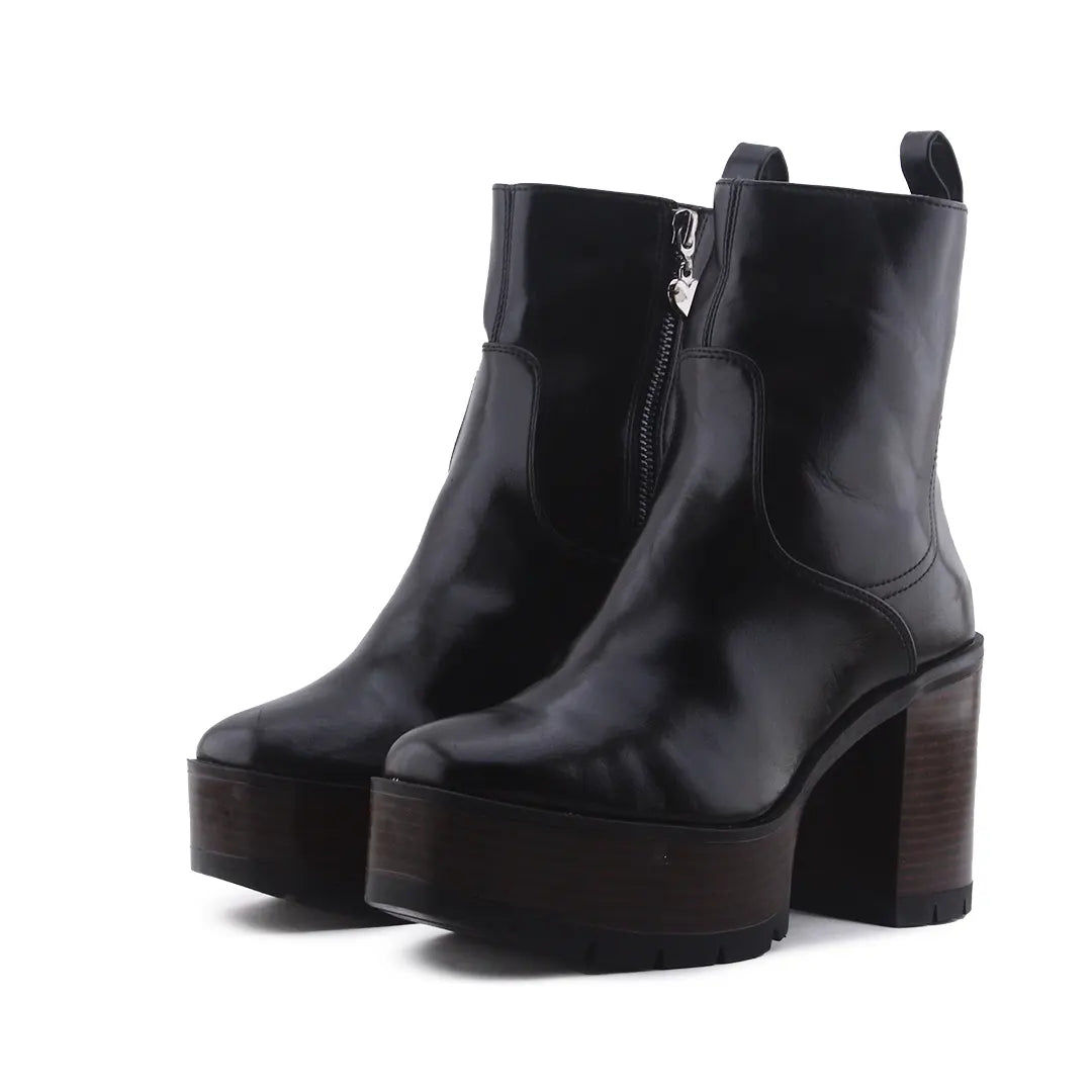 Stradivarius Zipper Ankle Boot | 100% Authentic Leather