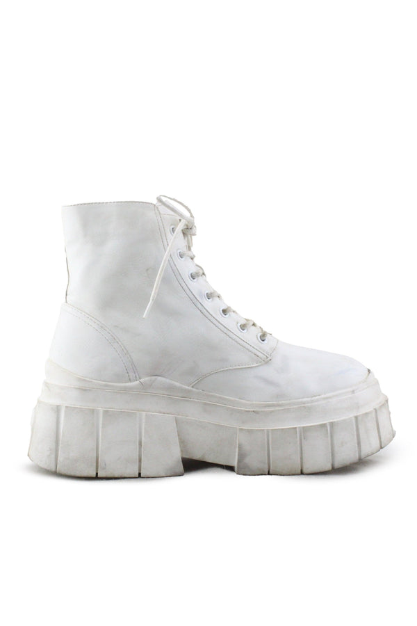 Bershka Zipper Laces Combat Ankle Boots | 100% Authetic Leather