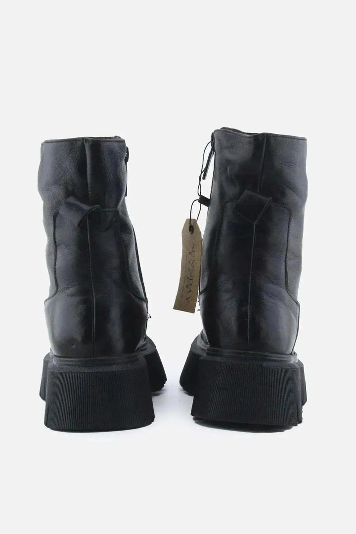 Zara Zipper Ankle Boots | 100% Authentic Leather - sundaybazar
