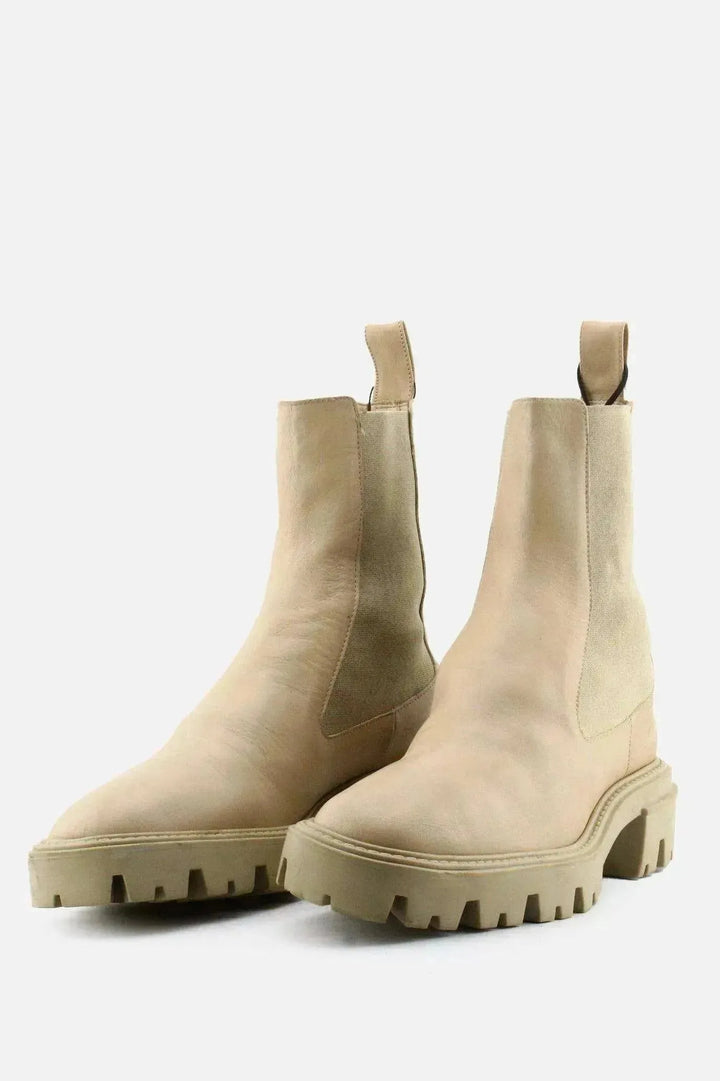 Zara Stretchable Combat Ankle Boots | 100% Authentic Leather - sundaybazar