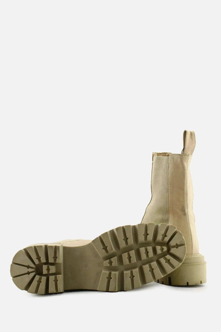 Zara Stretchable Combat Ankle Boots | 100% Authentic Leather - sundaybazar