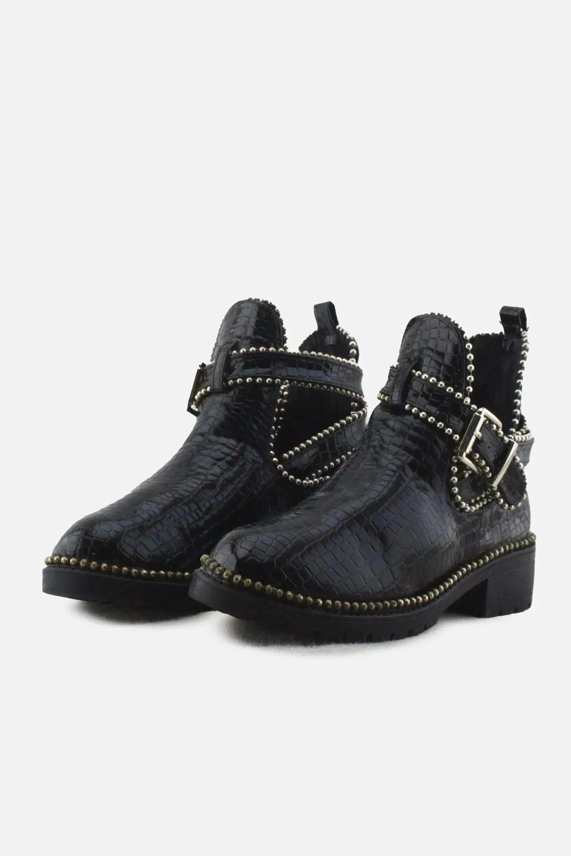 European Brand Buckle Straps Chelsea Ankle Boots | 100% Synthetic Leather - sundaybazar