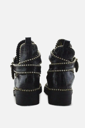 European Brand Buckle Straps Chelsea Ankle Boots | 100% Synthetic Leather - sundaybazar