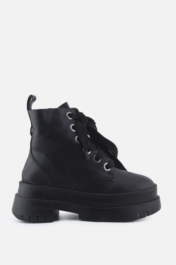 Bershka Zipper Laces Combat Boots | 100% Authentic Leather