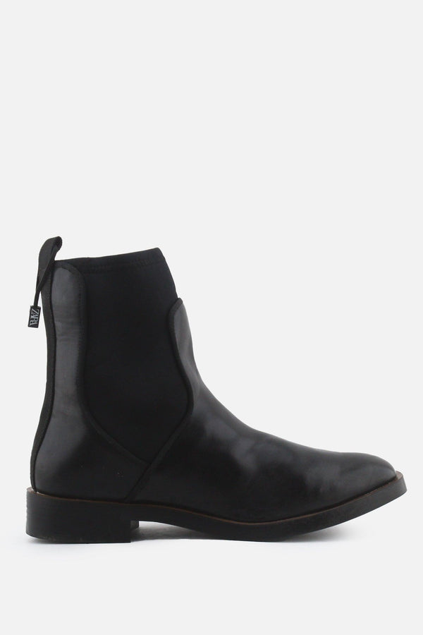 Zara Stretchable Chelsea Ankle Boots | 100% Authentic Leather