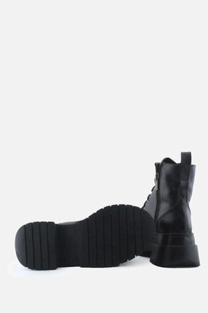 Bershka Zipper Laces Combat Boots | 100% Authentic Leather - sundaybazar