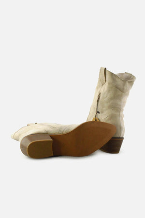 European Brand Zipper Block Ankle Boots | Textile - sundaybazar