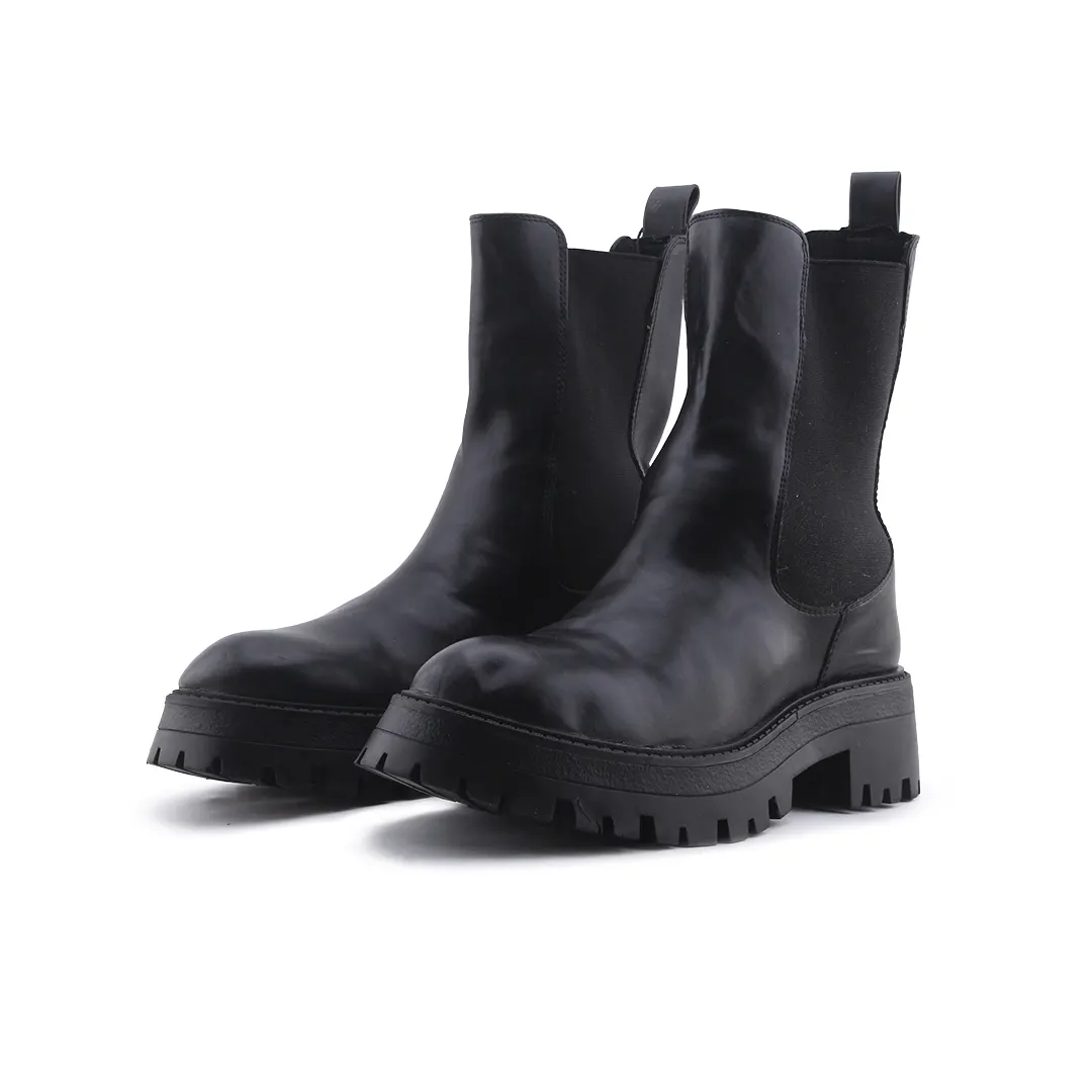 Pull & Bear Stretchable Ankle Boot | 100% Authentic Leather