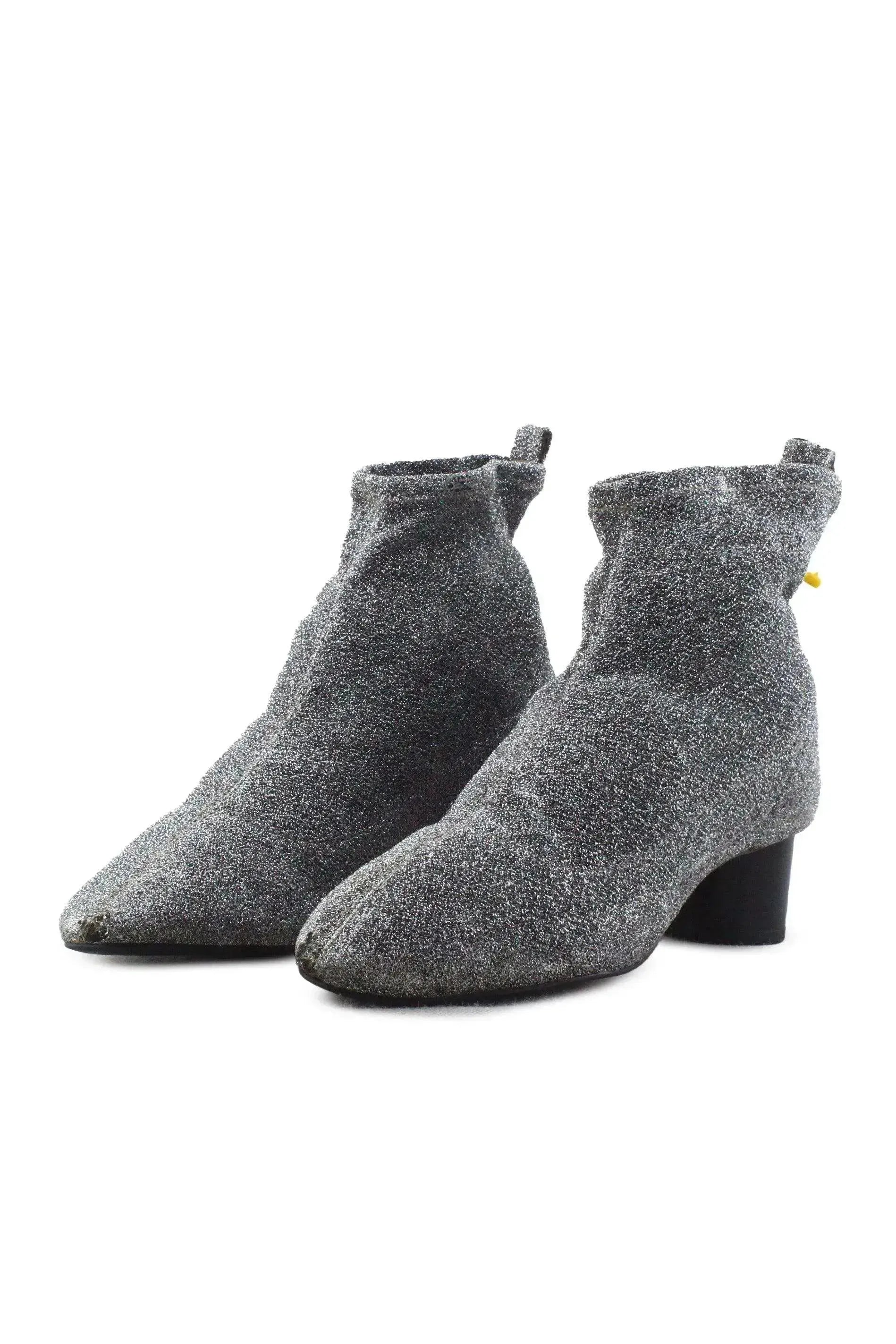Zara Block Ankle Boots | Textile - sundaybazar