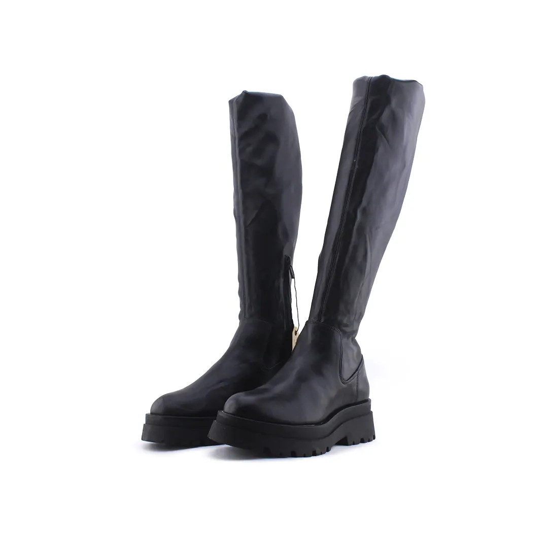 Stradivarius Zipper Thigh High Boot | 100% Authentic Leather