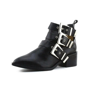 Pull & Bear Buckle Straps Chelsea Ankle Boots | 100% Authentic Leather - sundaybazar