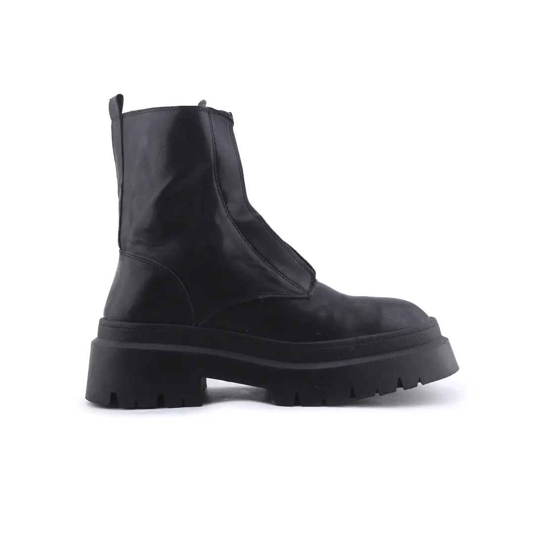 Pull & Bear Zipper Ankle Boot | 100% Authentic Leather