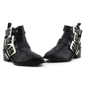 Pull & Bear Buckle Straps Chelsea Ankle Boots | 100% Authentic Leather - sundaybazar