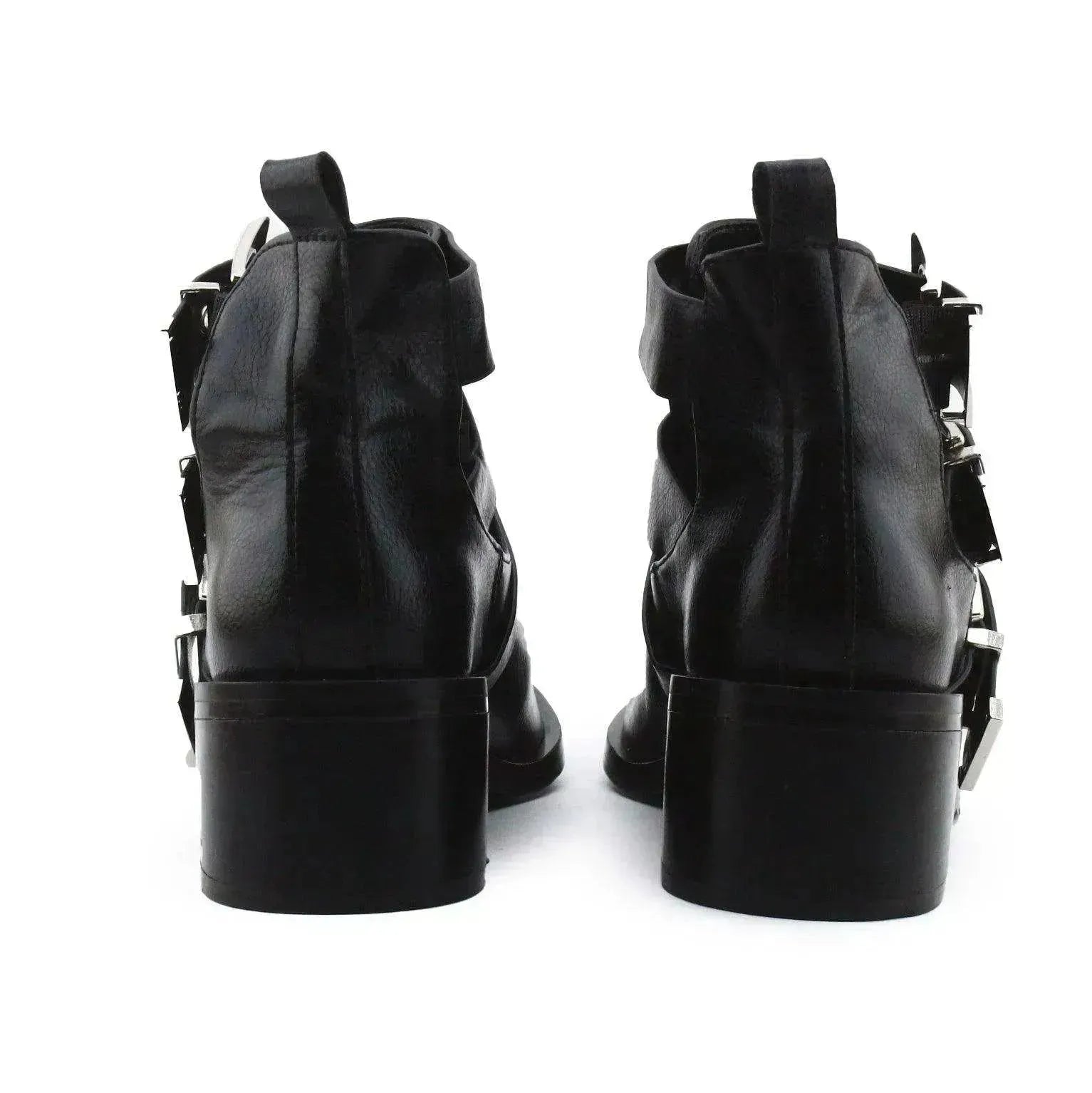 Pull & Bear Buckle Straps Chelsea Ankle Boots | 100% Authentic Leather - sundaybazar