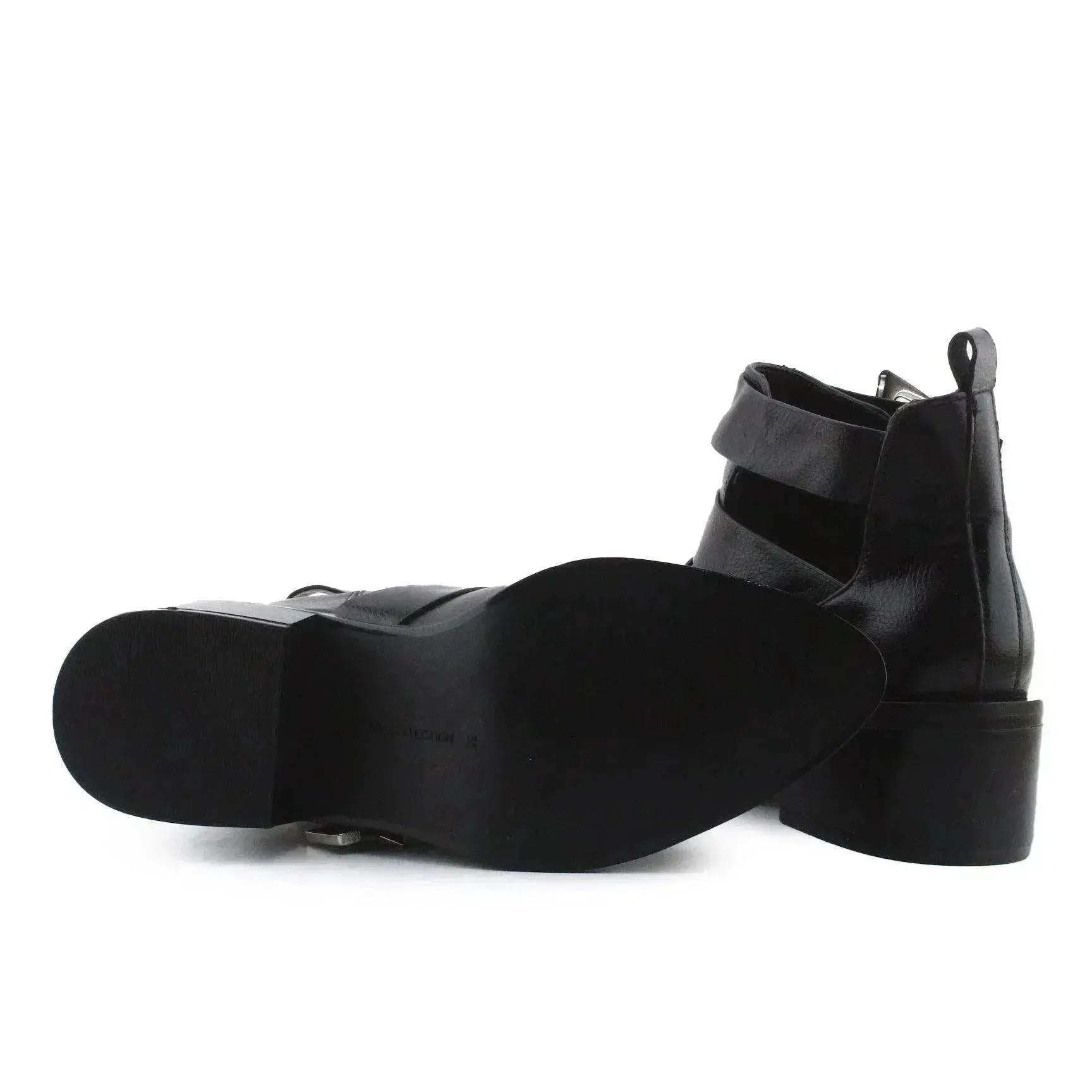 Pull & Bear Buckle Straps Chelsea Ankle Boots | 100% Authentic Leather - sundaybazar