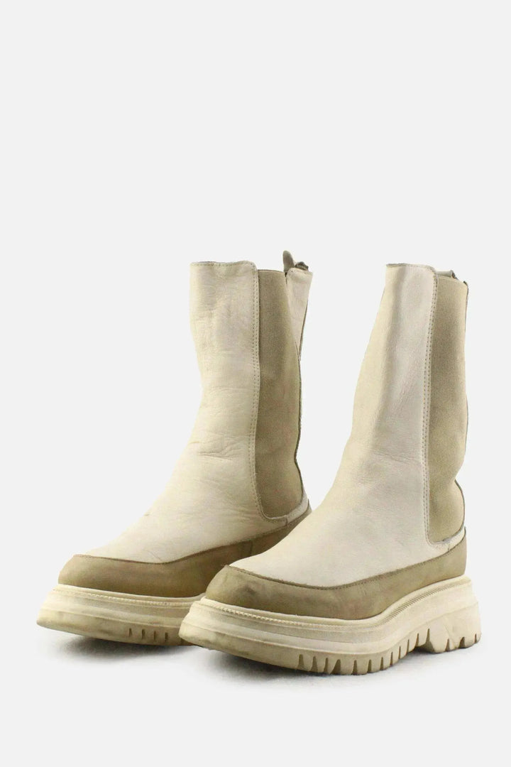 European Brand Stretchable Combat Ankle Boots | 100% Authetic Leather - sundaybazar