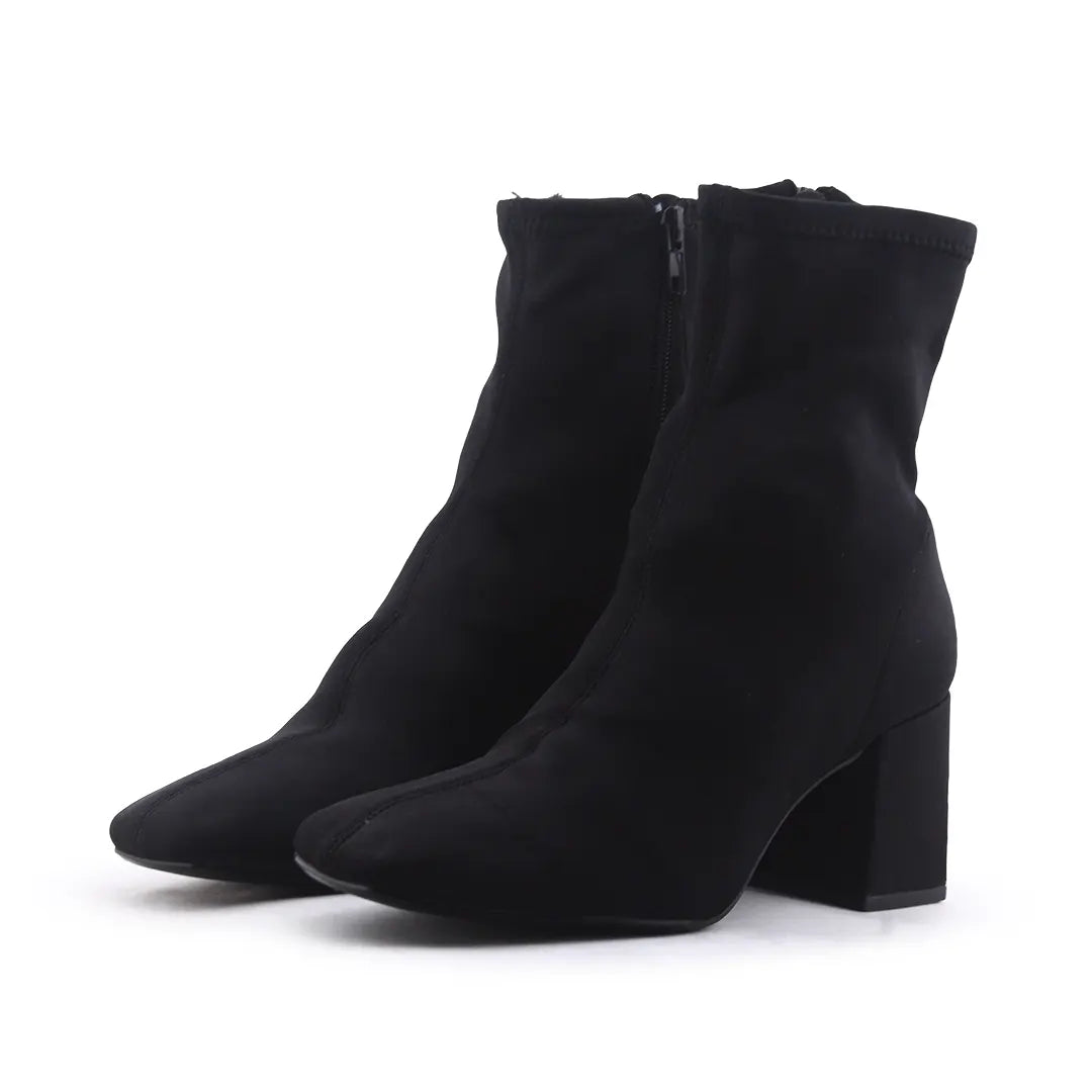 Zara Zipper Textile Ankle Boot