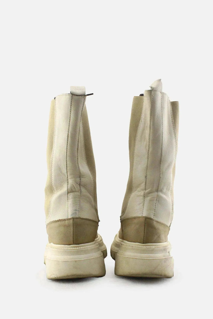 European Brand Stretchable Combat Ankle Boots | 100% Authetic Leather - sundaybazar