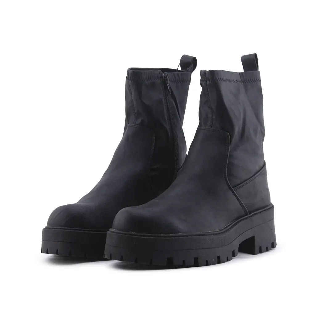 Pull & Bear Zipper Ankle Boot | 100% Authentic Leather