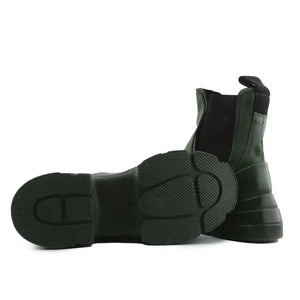 Zara Stretchable Combat Boots | 100% Authentic Leather - sundaybazar