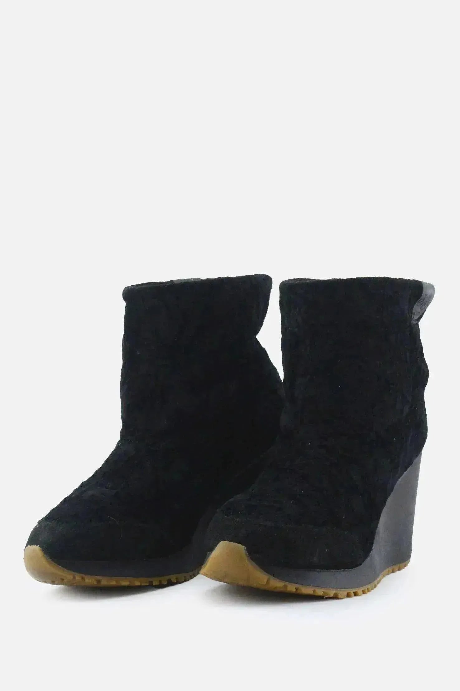 European Brand Wedges Boots | Suede - sundaybazar