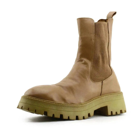 Pull & Bear Stretchable Ankle Boots | 100% Authentic Leather - sundaybazar