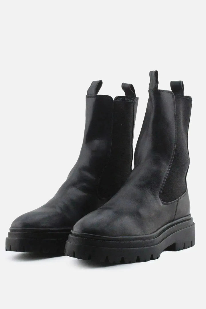 Zara Stretchable Chelsea Ankle Boots | 100% Authentic Leather - sundaybazar