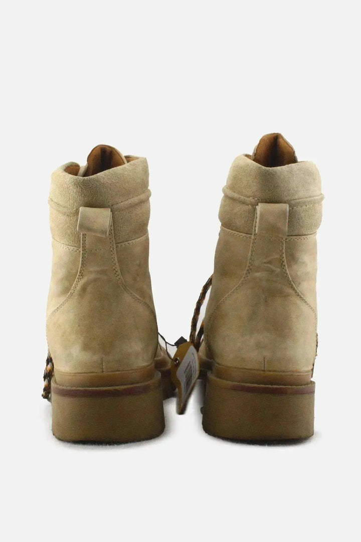 Jenny Fairy Laces Combat Ankle Boots | Suede - sundaybazar