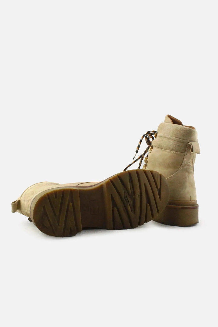 Jenny Fairy Laces Combat Ankle Boots | Suede - sundaybazar