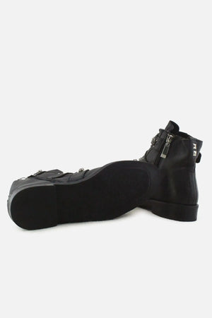 Stradivarius Zipper Buckle Straps Chelsea Ankle Boots | 100% Authetic Leather - sundaybazar