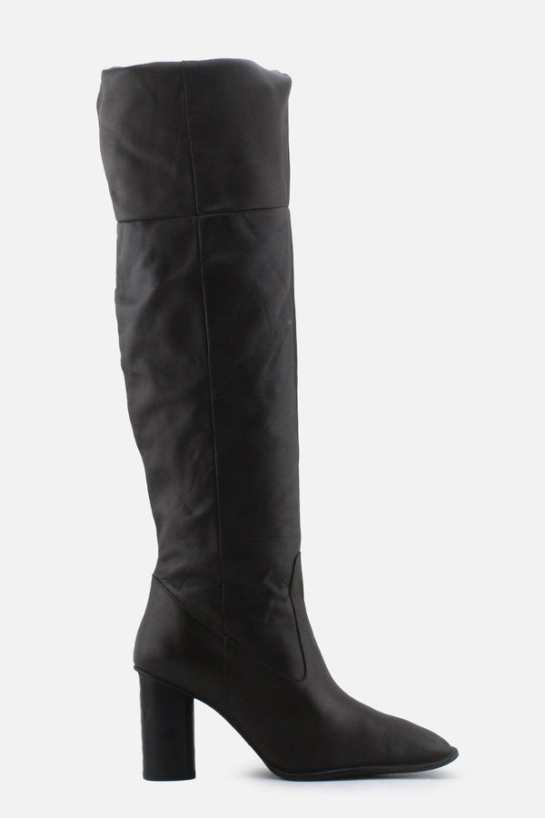 Zara Zipper Block Over The Knee Boots | 100% Authentic Leather