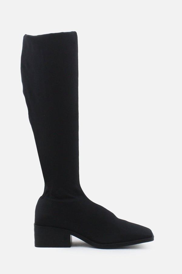 Zara Zipper Block Thigh High Boots | Textile