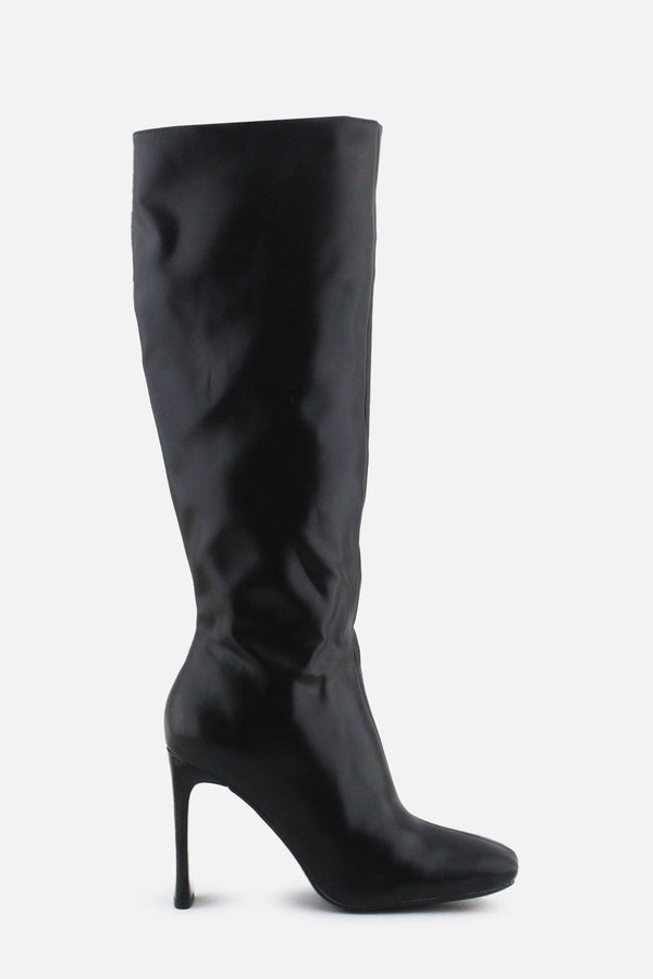 Zara Zipper Block Knee High Boots | 100% Synthetic Leather