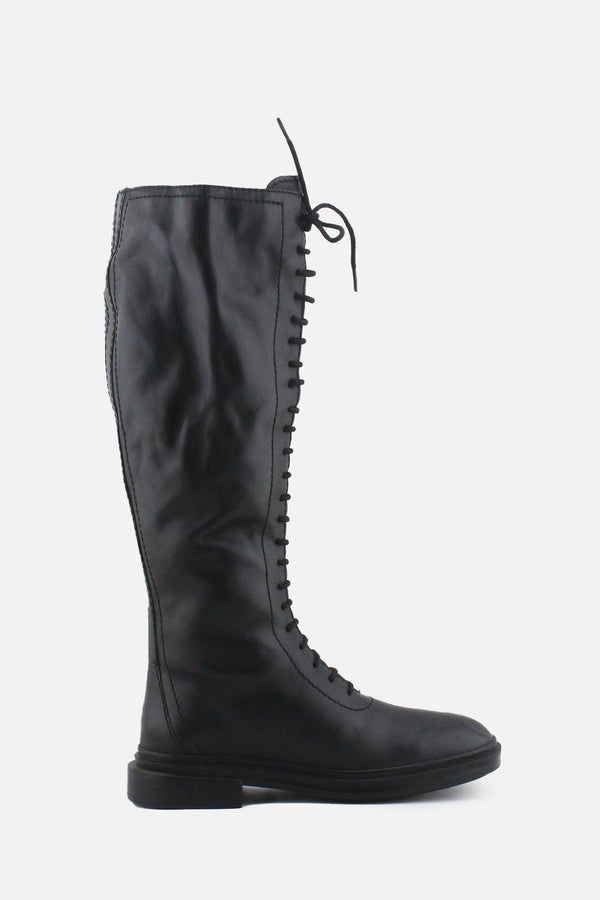 Zara Zipper Laces Combat Long Boots | 100% Authentic Leather